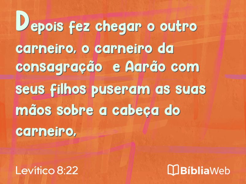 Levítico 8:22 em imagem para compartilhar