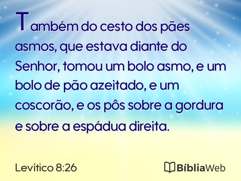 Levítico 8:26 em imagem para compartilhar
