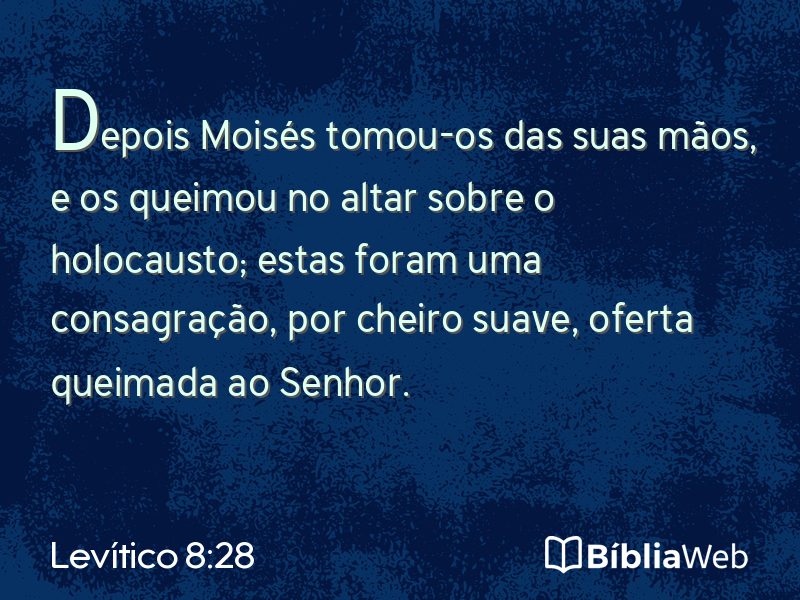 Levítico 8:28 em imagem para compartilhar