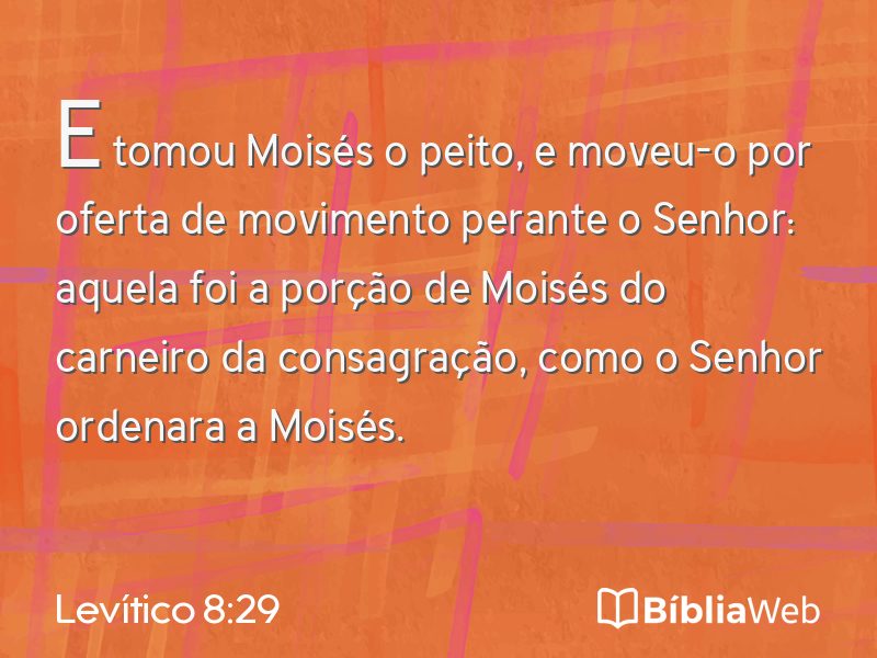 Levítico 8:29 em imagem para compartilhar
