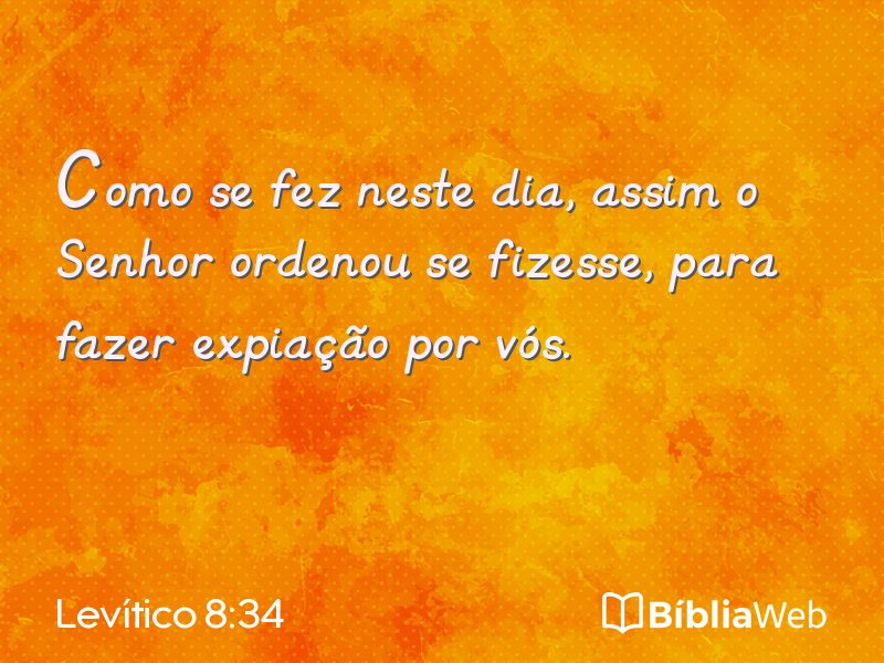 Levítico 8:34 em imagem para compartilhar