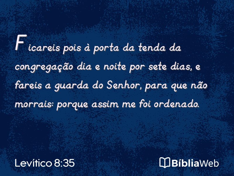 Levítico 8:35 em imagem para compartilhar