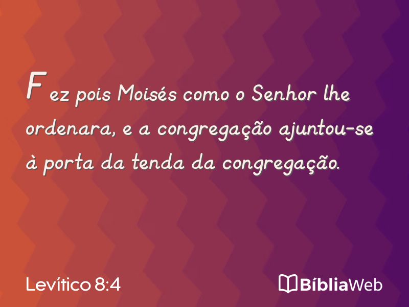 Levítico 8:4 em imagem para compartilhar
