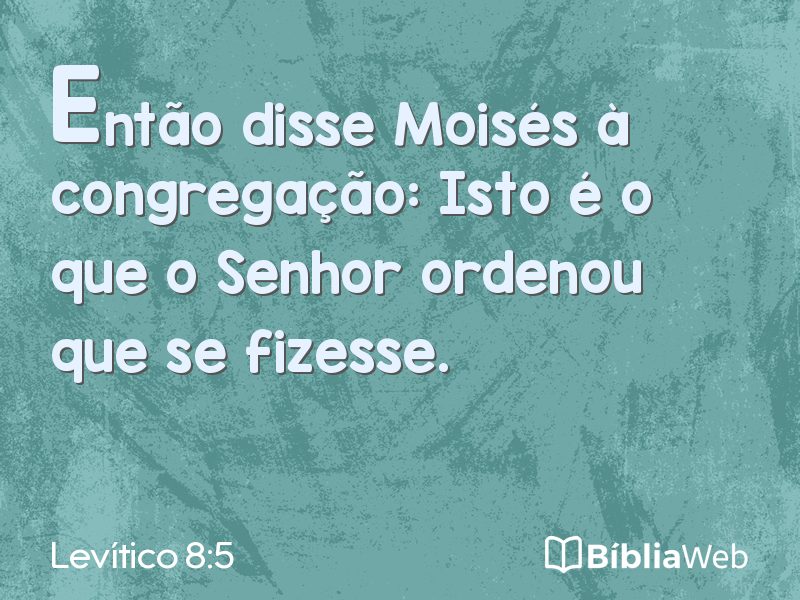 Levítico 8:5 em imagem para compartilhar