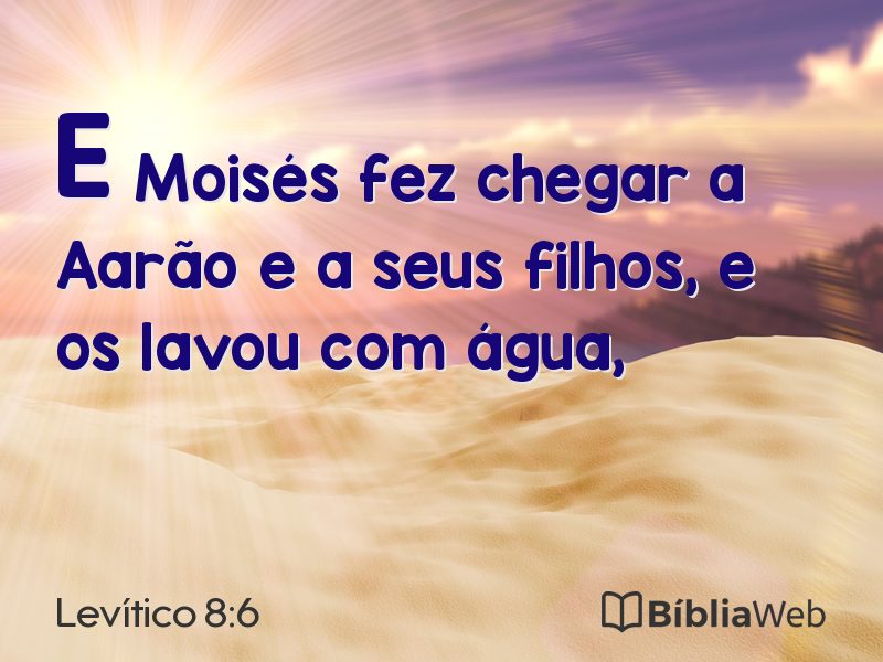 Levítico 8:6 em imagem para compartilhar