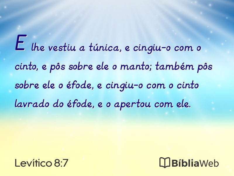 Levítico 8:7 em imagem para compartilhar