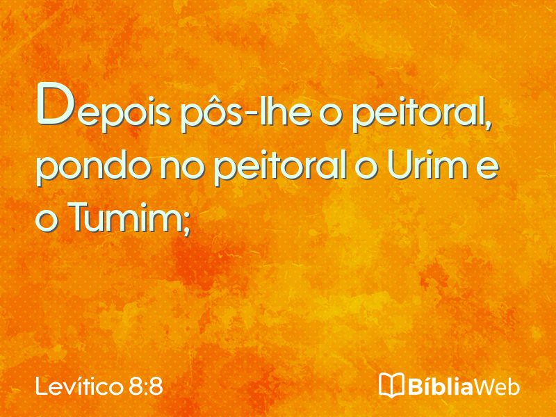 Levítico 8:8 em imagem para compartilhar