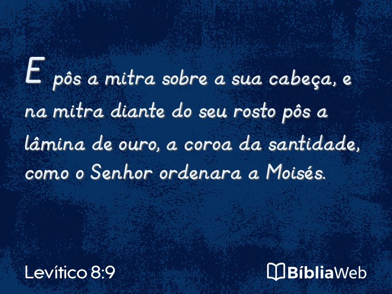 Levítico 8:9 em imagem para compartilhar