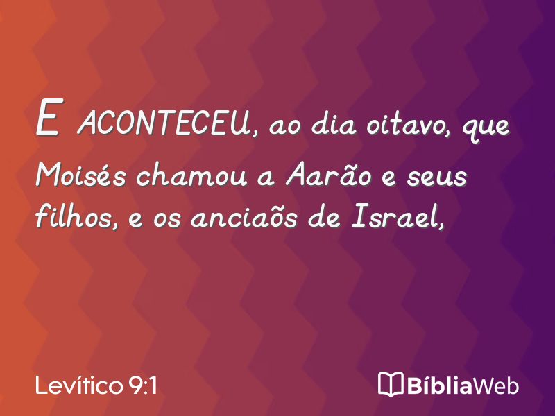 Levítico 9:1 em imagem para compartilhar