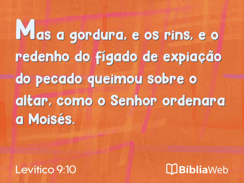 Levítico 9:10 em imagem para compartilhar
