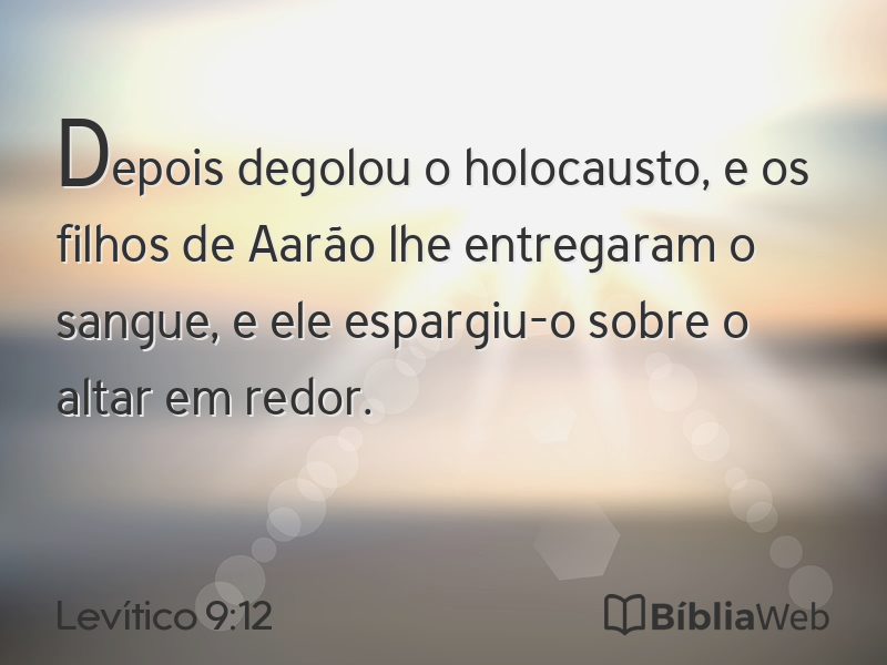 Levítico 9:12 em imagem para compartilhar