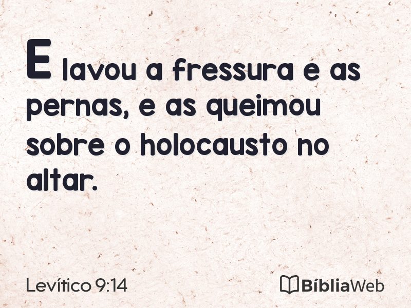 Levítico 9:14 em imagem para compartilhar