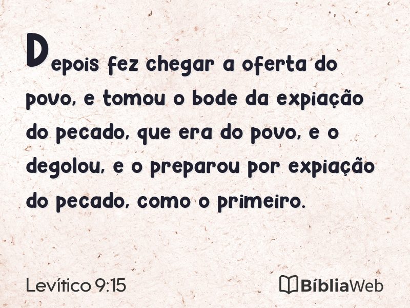 Levítico 9:15 em imagem para compartilhar
