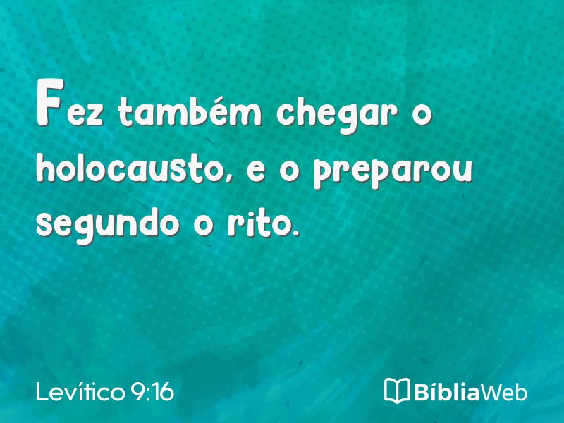 Levítico 9:16 em imagem para compartilhar