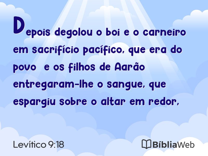 Levítico 9:18 em imagem para compartilhar
