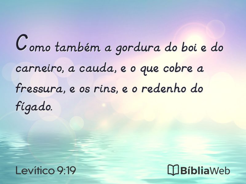 Levítico 9:19 em imagem para compartilhar