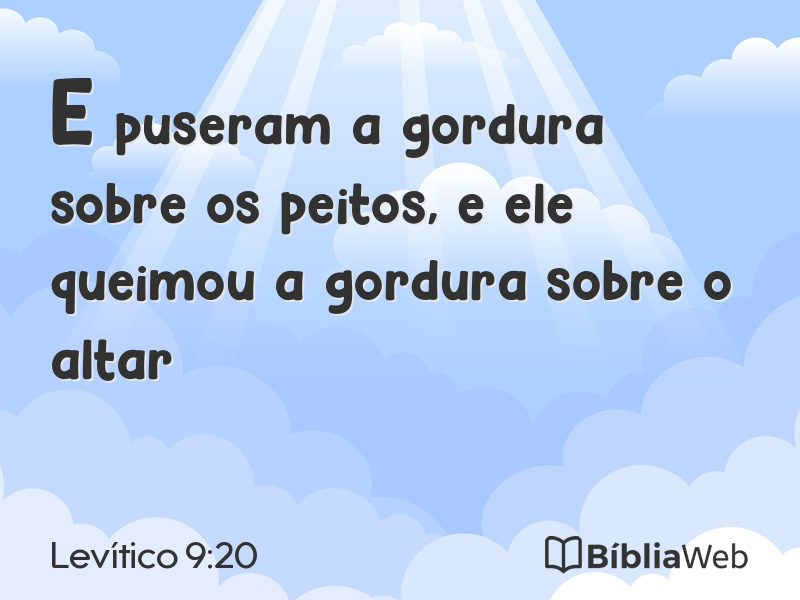 Levítico 9:20 em imagem para compartilhar
