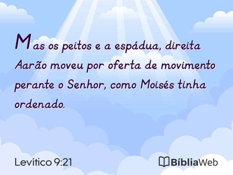 Levítico 9:21 em imagem para compartilhar