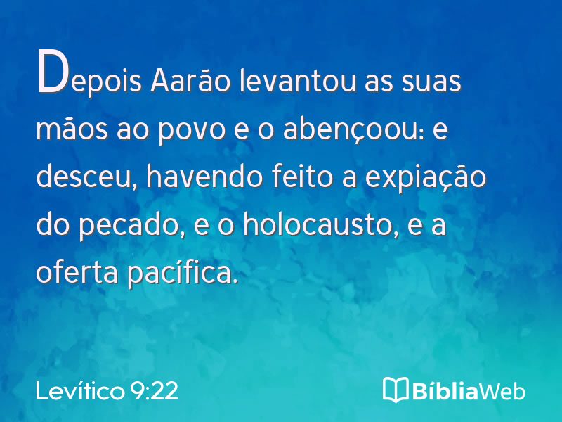 Levítico 9:22 em imagem para compartilhar