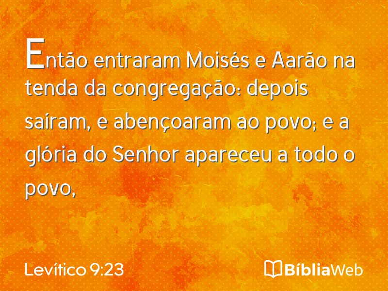 Levítico 9:23 em imagem para compartilhar