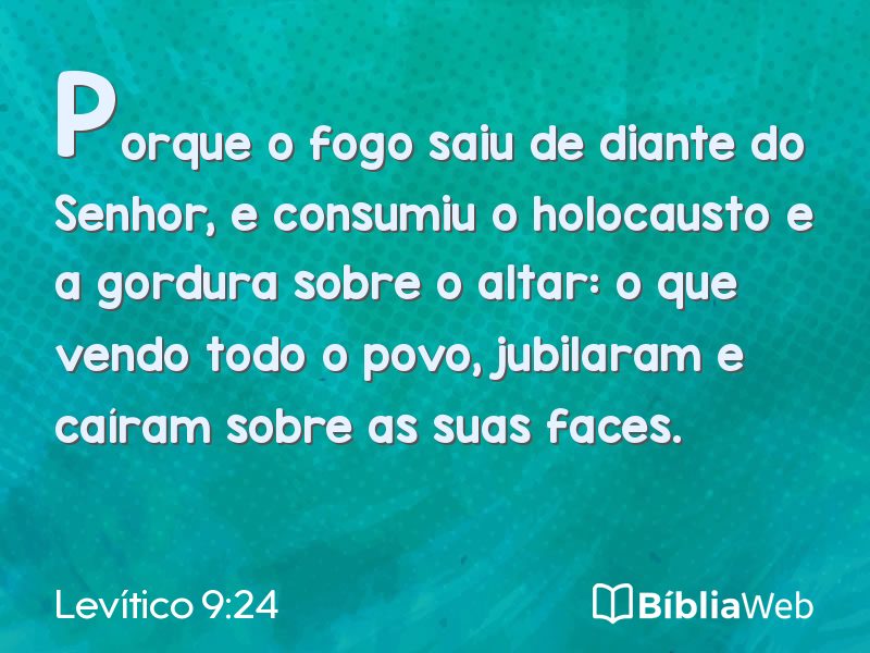 Levítico 9:24 em imagem para compartilhar