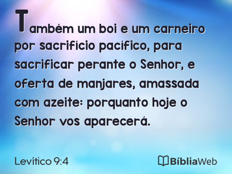 Levítico 9:4 em imagem para compartilhar
