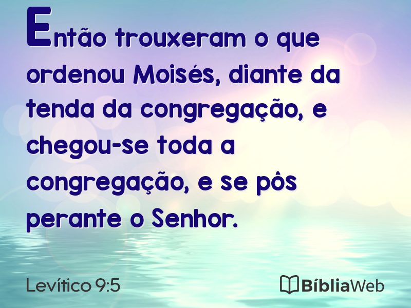 Levítico 9:5 em imagem para compartilhar