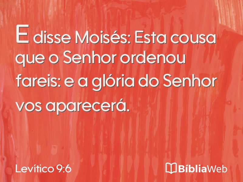 Levítico 9:6 em imagem para compartilhar