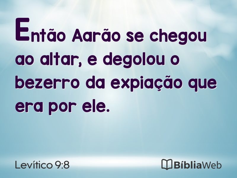 Levítico 9:8 em imagem para compartilhar