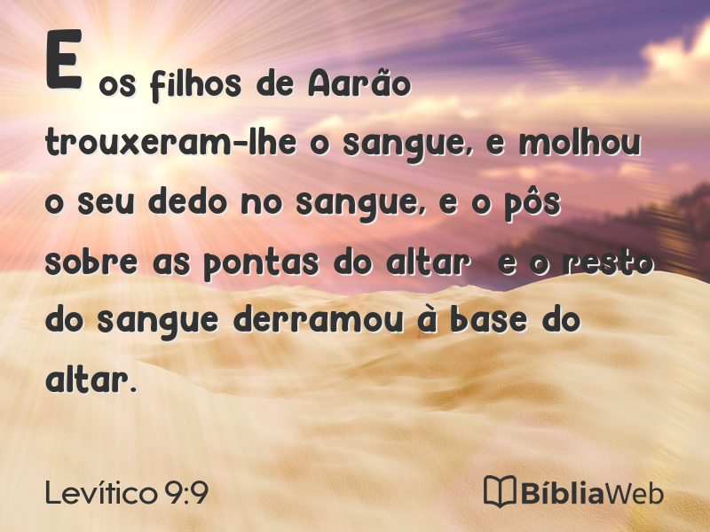 Levítico 9:9 em imagem para compartilhar