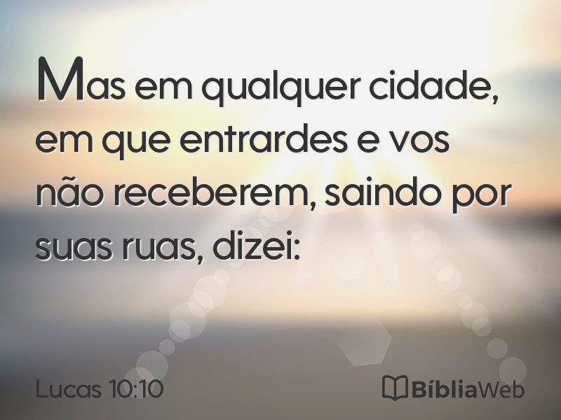 Lucas 10:10 em imagem para compartilhar