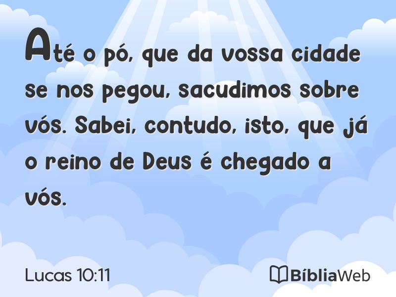 Lucas 10:11 em imagem para compartilhar