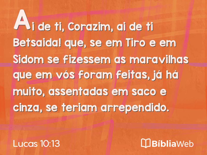 Lucas 10:13 em imagem para compartilhar