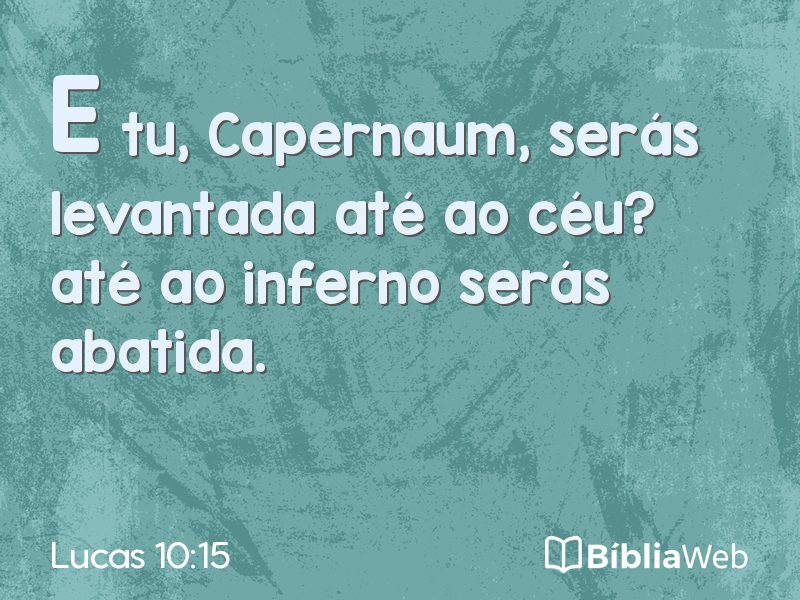 Lucas 10:15 em imagem para compartilhar