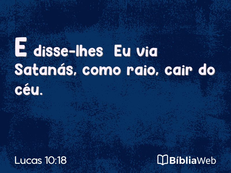 Lucas 10:18 em imagem para compartilhar
