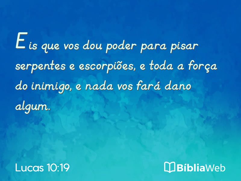 Lucas 10:19 em imagem para compartilhar