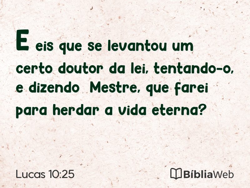 Lucas 10:25 em imagem para compartilhar