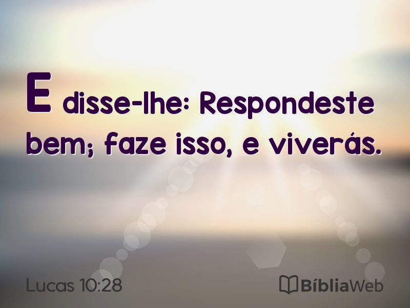 Lucas 10:28 em imagem para compartilhar