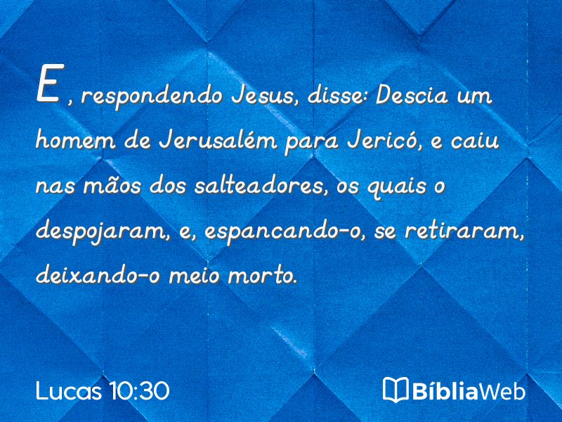 Lucas 10:30 em imagem para compartilhar
