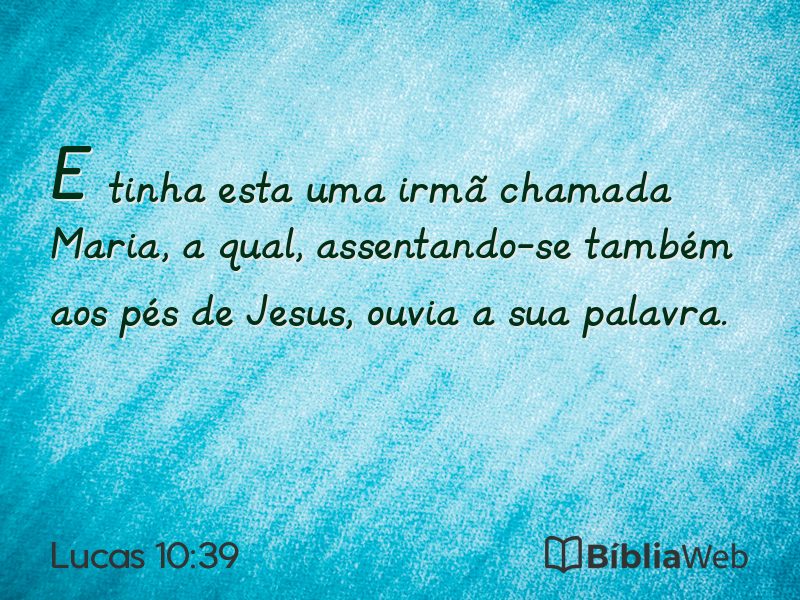 Lucas 10:39 em imagem para compartilhar