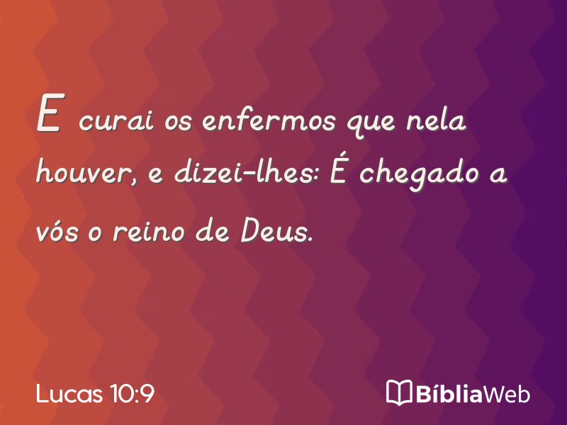 Lucas 10:9 em imagem para compartilhar