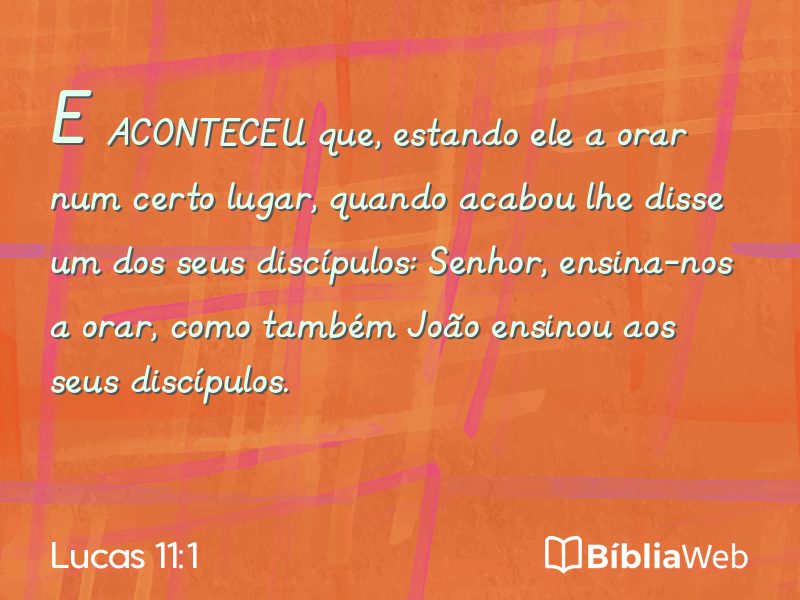 Lucas 11:1 em imagem para compartilhar