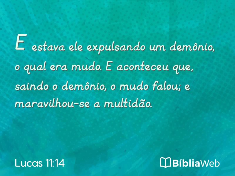 Lucas 11:14 em imagem para compartilhar