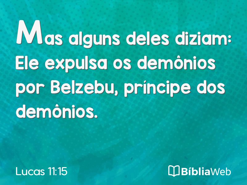 Lucas 11:15 em imagem para compartilhar