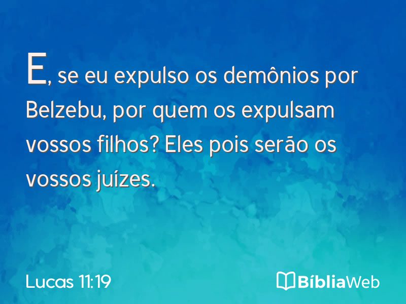 Lucas 11:19 em imagem para compartilhar