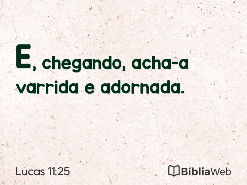 Lucas 11:25 em imagem para compartilhar