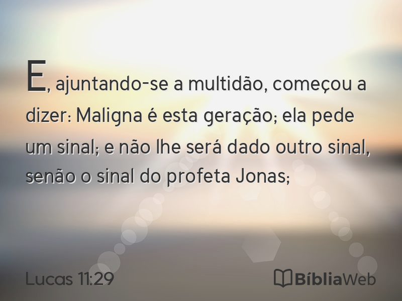 Lucas 11:29 em imagem para compartilhar