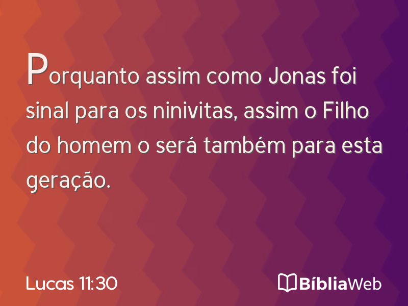 Lucas 11:30 em imagem para compartilhar