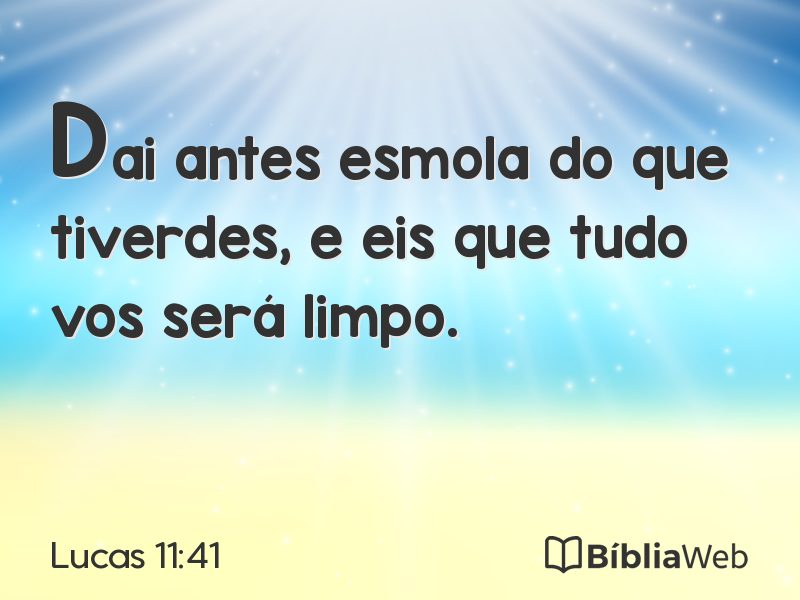 Lucas 11:41 em imagem para compartilhar