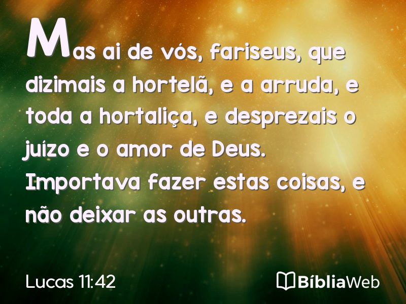 Lucas 11:42 em imagem para compartilhar